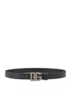 Dolce & Gabbana Textured Leather Belt Featuring Loop
