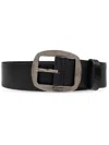 Dolce & Gabbana Logo Engraved Belt In 80999 Black