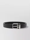 Dolce & Gabbana Leather Belt Adjustable Silver Hardware In Black