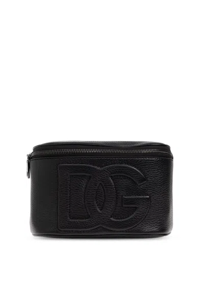 Dolce & Gabbana Leather Belt Bag In Black