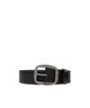 Dolce & Gabbana Logo Engraved Belt In Black