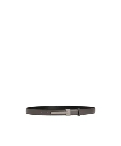 Dolce & Gabbana Leather Belt In Black