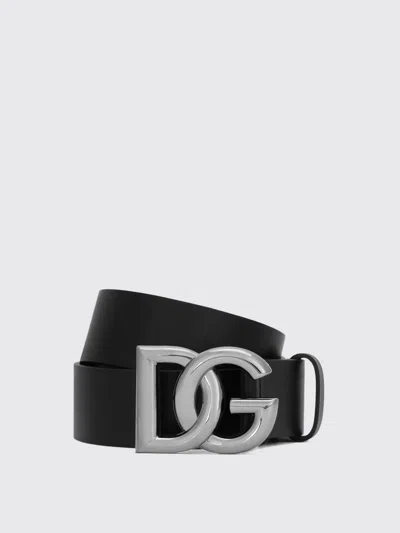 Dolce & Gabbana Leather Belt In Black