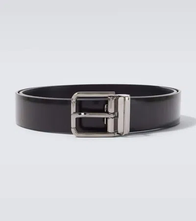 Dolce & Gabbana Leather Belt In Black