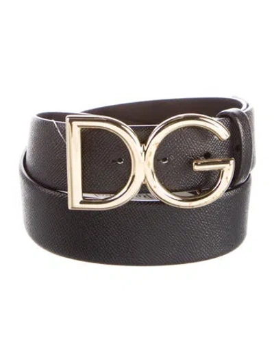 Pre-owned Dolce & Gabbana Leather Belt In Black