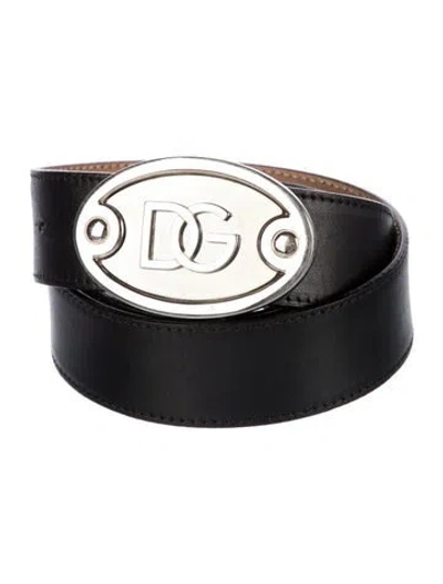 Pre-owned Dolce & Gabbana Leather Belt In Black