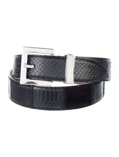 Pre-owned Dolce & Gabbana Leather Belt In Black