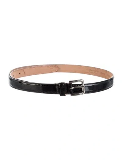 Pre-owned Dolce & Gabbana Leather Belt In Black