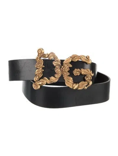 Pre-owned Dolce & Gabbana Leather Belt In Black