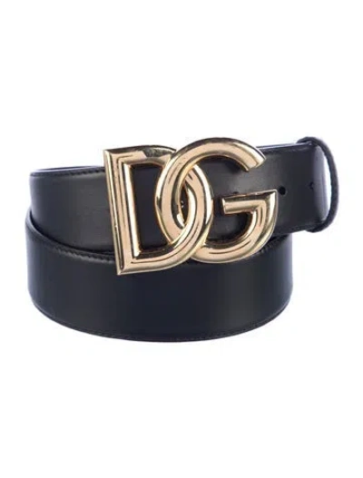 Pre-owned Dolce & Gabbana Leather Belt In Black