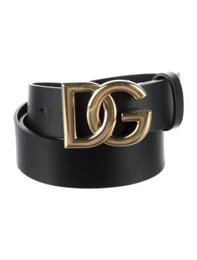 Pre-owned Dolce & Gabbana Leather Belt In Black