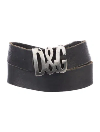 Pre-owned Dolce & Gabbana Leather Belt In Black