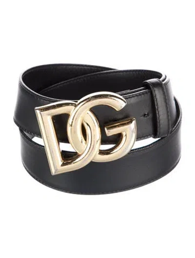 Pre-owned Dolce & Gabbana Leather Belt In Black