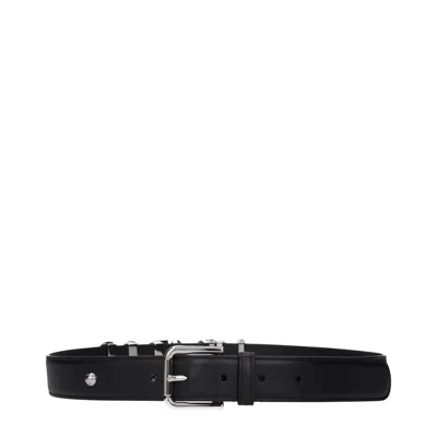 Dolce & Gabbana Leather Belt In Black