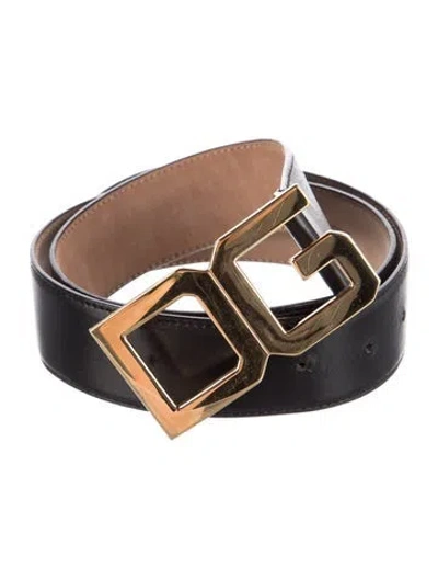Pre-owned Dolce & Gabbana Leather Belt In Black
