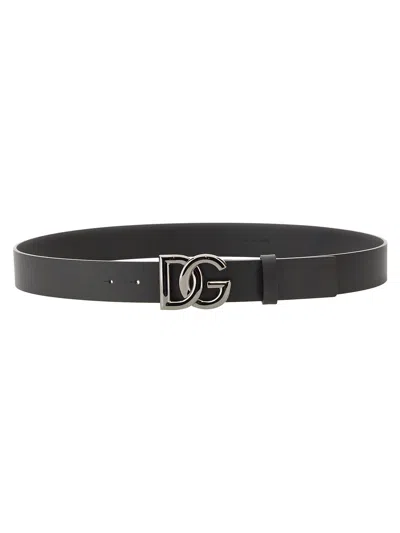 Dolce & Gabbana Leather Belt In Black