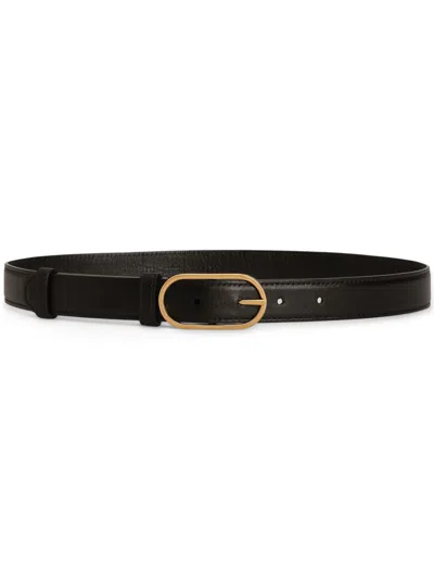 Dolce & Gabbana Leather Belt In Black