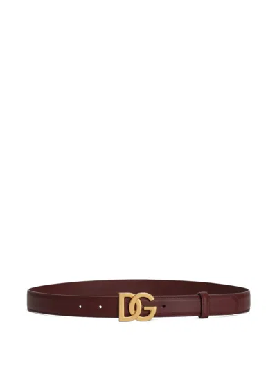 Dolce & Gabbana Leather Belt In Brown