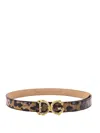 Dolce & Gabbana Leather Logo Belt In Brown
