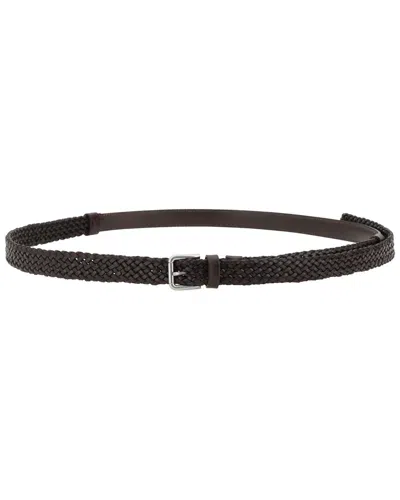 Dolce & Gabbana Black Woven Leather Belt