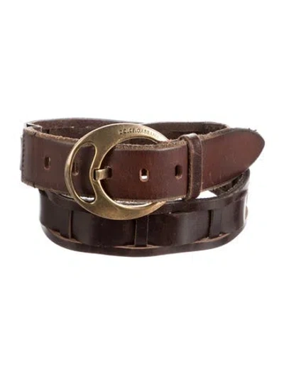 Pre-owned Dolce & Gabbana Leather Belt In Brown