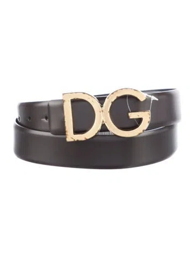 Pre-owned Dolce & Gabbana Leather Belt In Brown