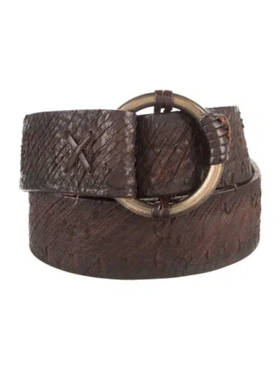 Pre-owned Dolce & Gabbana Leather Belt In Brown