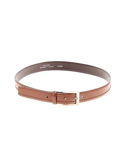Pre-owned Dolce & Gabbana Leather Belt In Brown