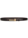 Dolce & Gabbana Brushed Calfskin Belt In Brown