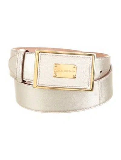 Pre-owned Dolce & Gabbana Leather Belt In Gold