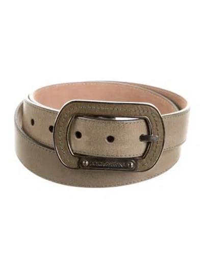 Pre-owned Dolce & Gabbana Leather Belt In Neutral