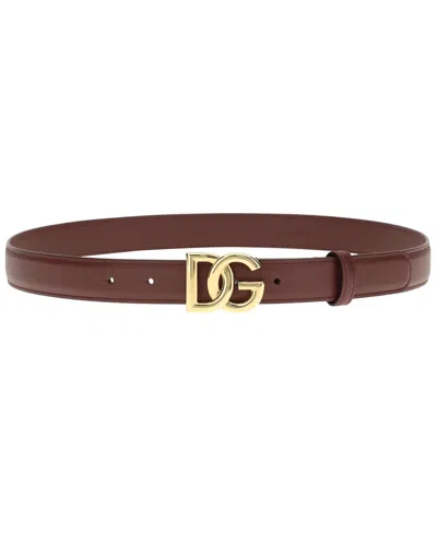 Dolce & Gabbana Leather Belt In Brown