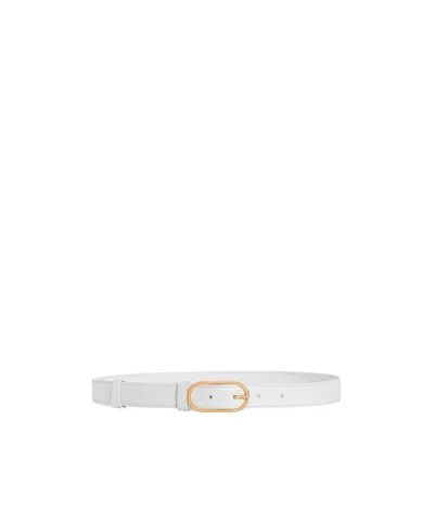 Dolce & Gabbana Leather Belt In White