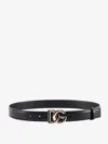 Dolce & Gabbana Belt In Calfskin With Crossed Dg Logo