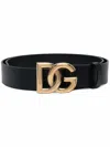 Dolce & Gabbana Leather Belt With Logo