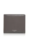 Dolce & Gabbana Leather Bifold Wallet In Dark Grey
