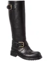 Dolce & Gabbana Leather Biker Boot In Black