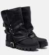 Dolce & Gabbana Leather Biker Boots In Black