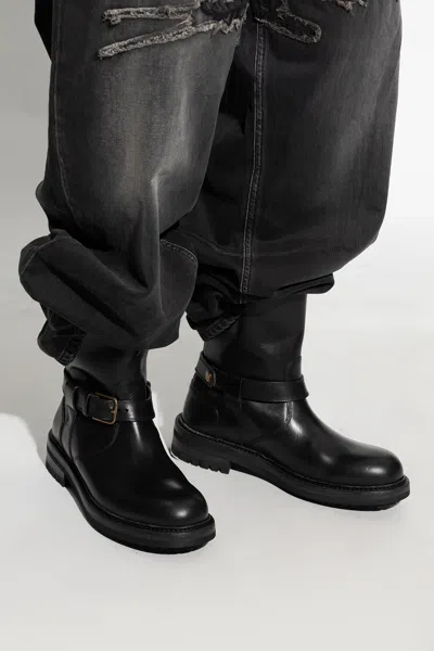DOLCE & GABBANA DOLCE & GABBANA LEATHER BIKER BOOTS