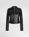 Dolce & Gabbana Biker-style Leather Jacket In Black
