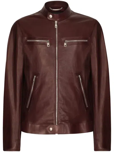 DOLCE & GABBANA LEATHER BIKER JACKET