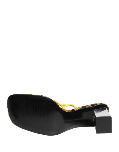 Dolce & Gabbana Leather Block Heel Block Heel Sandal In Multicolor