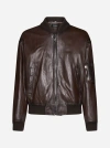 DOLCE & GABBANA LEATHER BOMBER JACKET