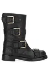 Dolce & Gabbana Leather Boot With Buckles In Black