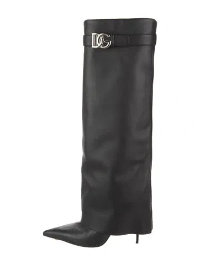 Pre-owned Dolce & Gabbana Leather Boots In Black