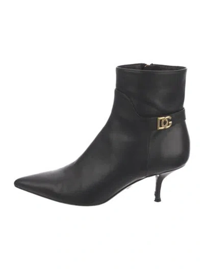 Pre-owned Dolce & Gabbana Leather Boots In Black