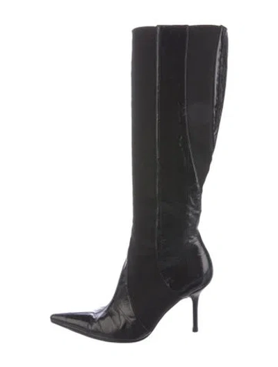 Pre-owned Dolce & Gabbana Leather Boots In Black
