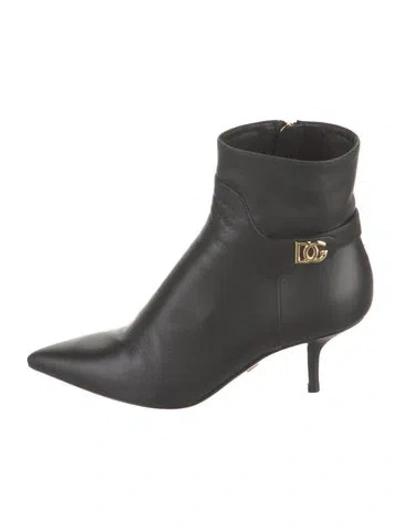 Pre-owned Dolce & Gabbana Leather Boots In Black