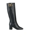 Dolce & Gabbana Leather Boots In Black