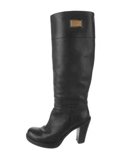 Pre-owned Dolce & Gabbana Leather Boots In Black